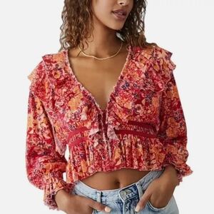 Free People Rudi Ruffle Top